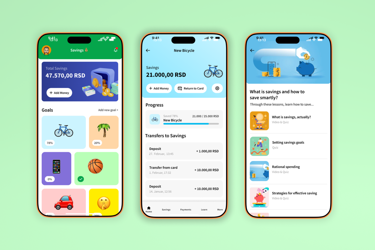 OTP Junior product screen