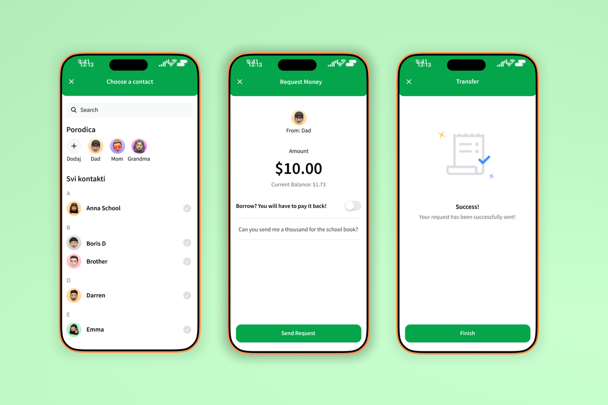 OTP Junior product screen