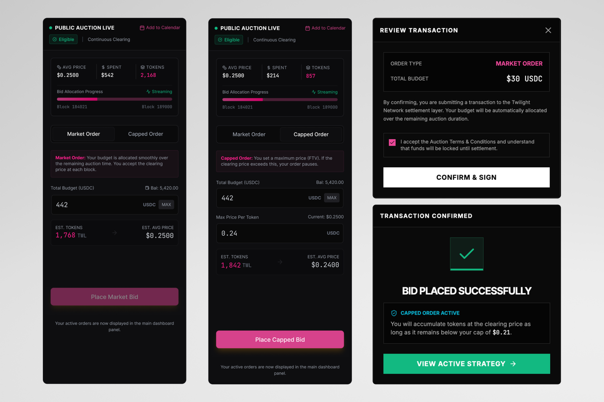 Twilight product screen